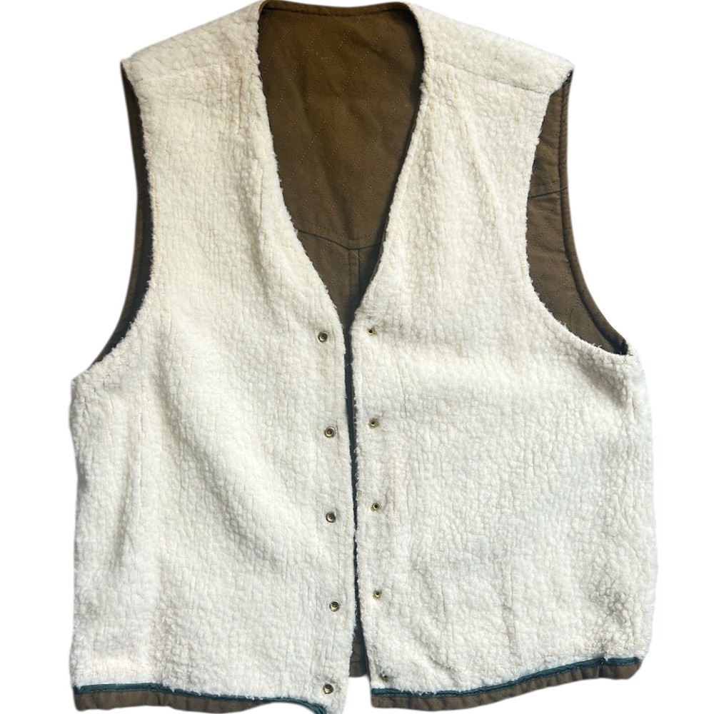 Reverse Sherpa/Suede Vest